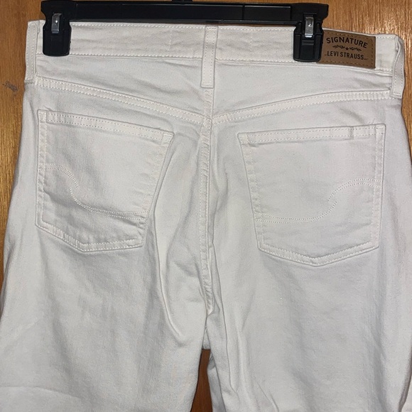 •LEVI'S•IVORY/OFF-WHITE HERITAGE HIGH RISE STRAIGHT DENIM JEANS SIZE 8/W29 - Picture 6 of 10
